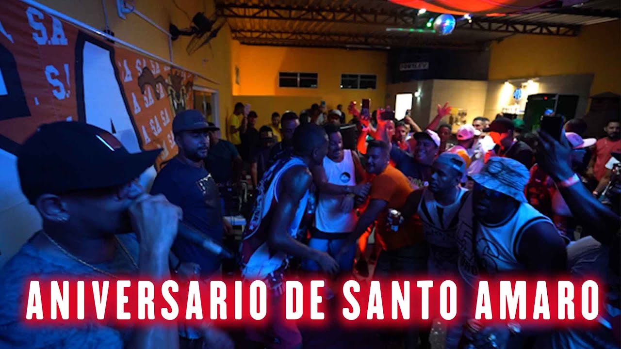 ANIVERSARIO SANTO AMARO MC LEOZINHO E  MC TAZ CANTANDO 1°  VEZ JUNTOS - MC DEREK - MR SONY E CALANGO