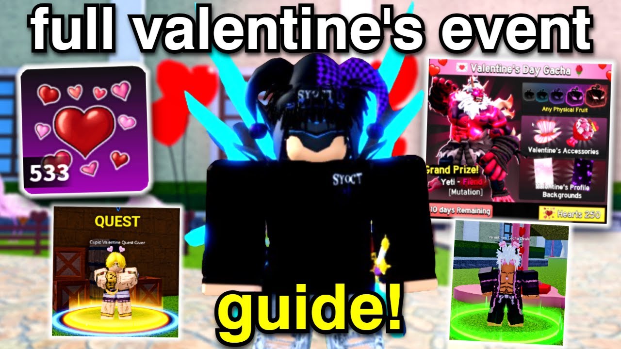 FULL Valentine's Event GUIDE, Fastest Way to Get HEARTS + Roll Gacha (Blox Fruits)