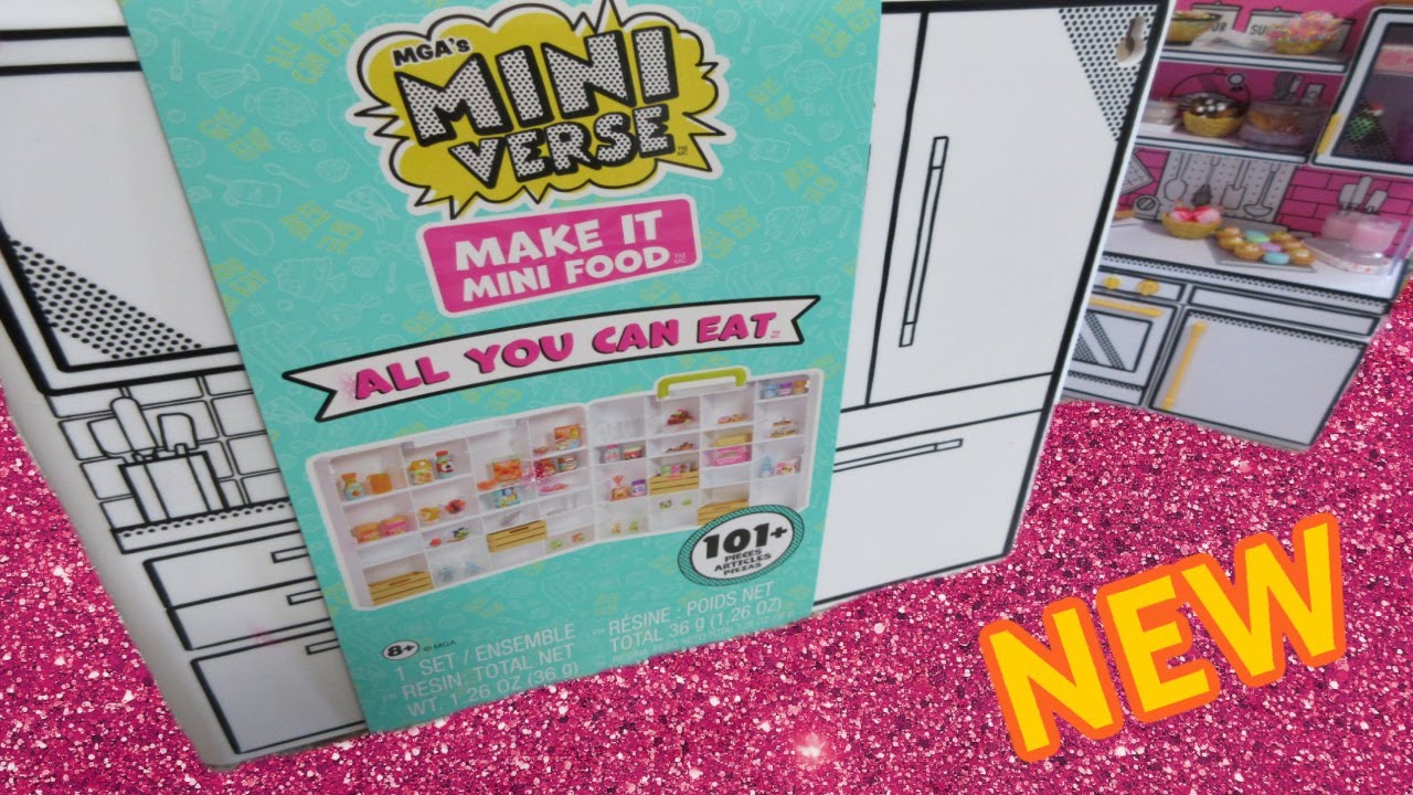 NEW!! Mini Verse All You Can Eat Kitchen Set with 101 Pieces!! 