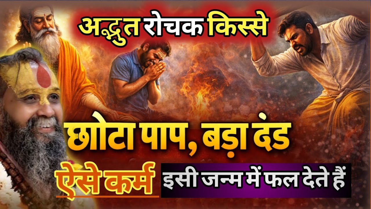 छोटा पाप, बड़ा दंड | कर्म इसी जन्म में फल देता है। अद्भुत रोचक किस्से। अवश्य सुने। #satsang 