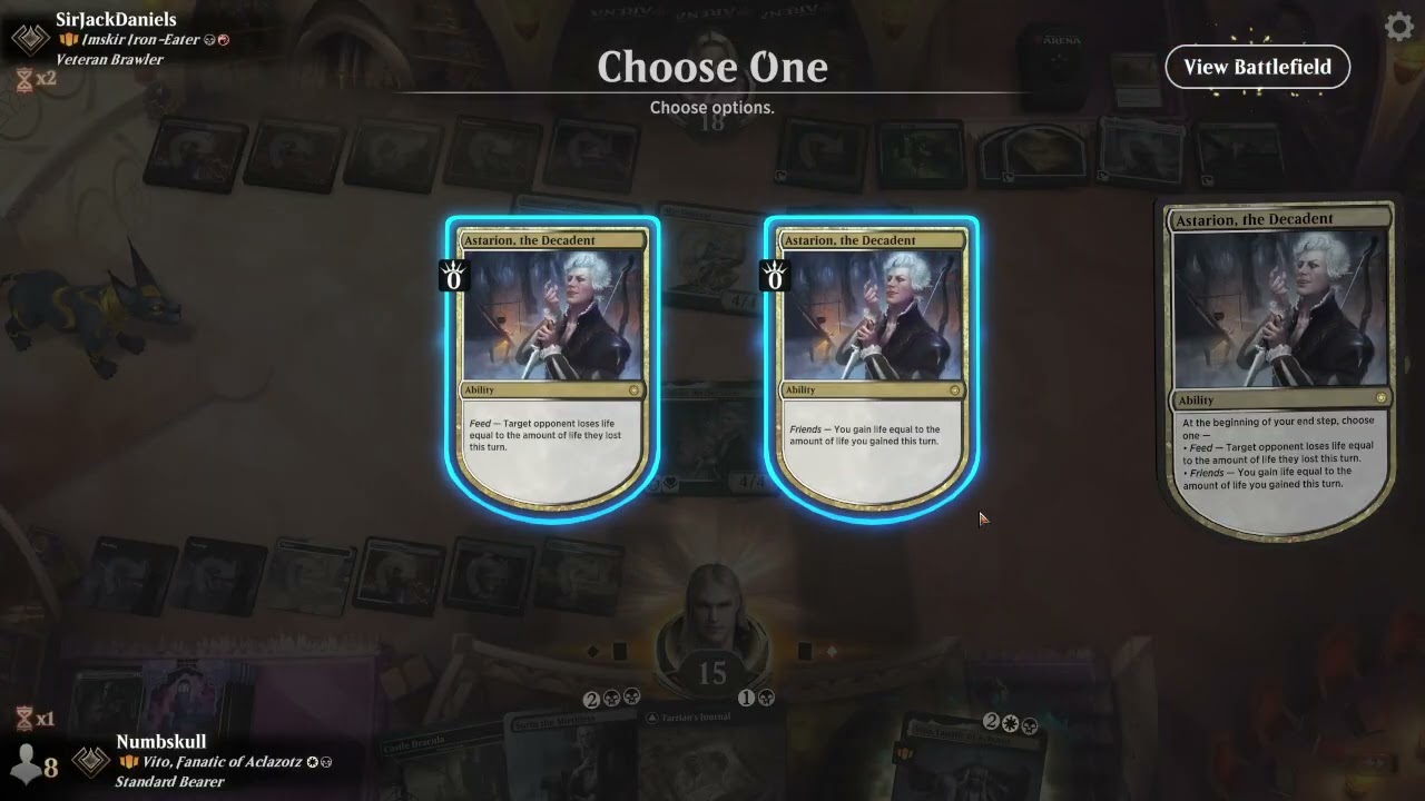 MTG Historic Brawl - Vito, Fanatic of Aclazotz by Numbskull VS Imskir Iron-Eater by SirJackDaniels