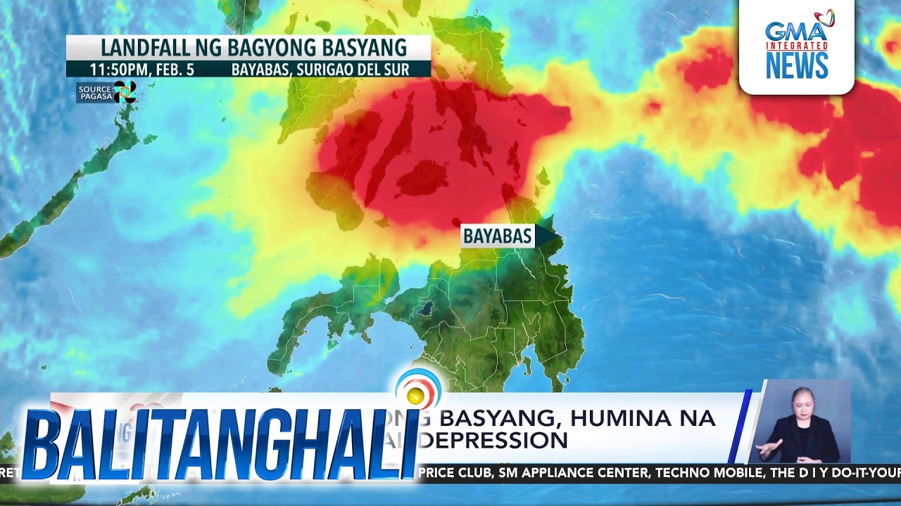 PAGASA - Bagyong Basyang, humina na bilang tropical depression | Balitanghali