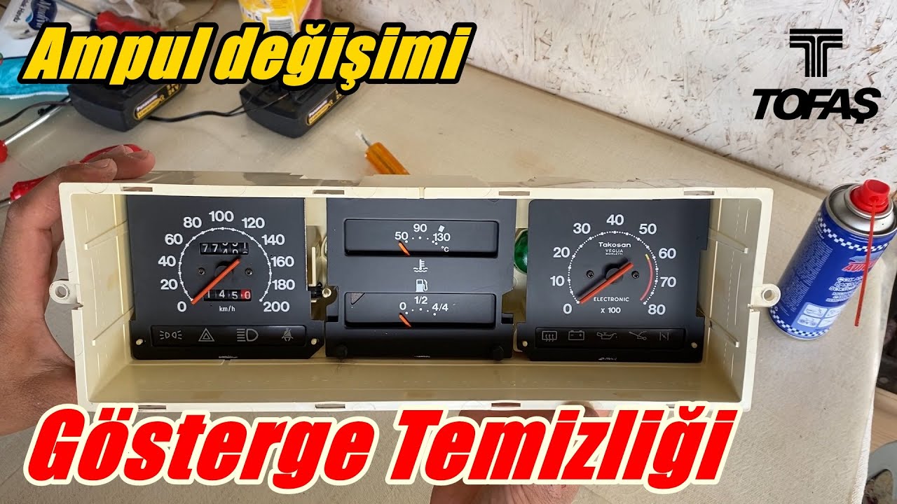 Tofaş Doğan Slx Gösterge Temizliği | Ampul değişimi