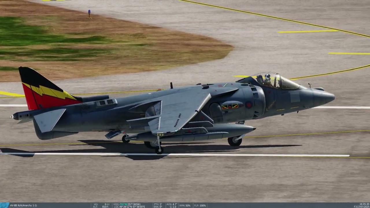 DCS Virtual Ramstein Airshow RAF Harrier Arrival