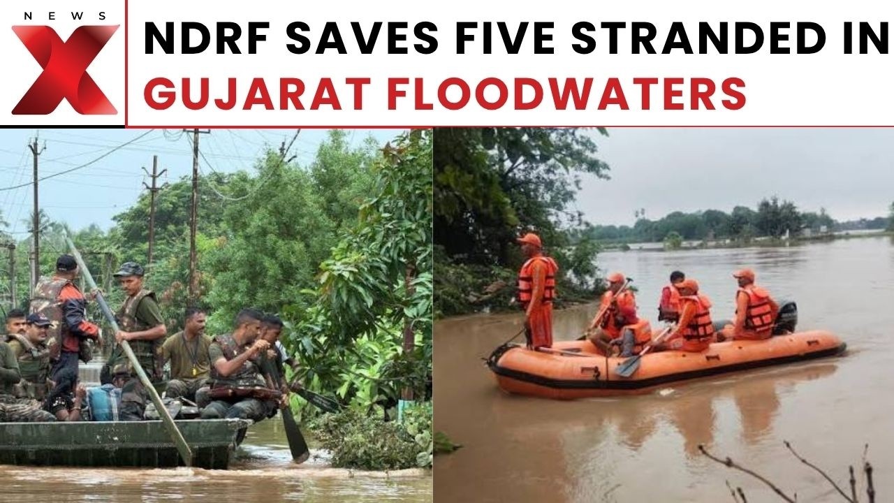 NDRF Rescues Five Stranded as Kankavati River Water Level Rises in Gujarat