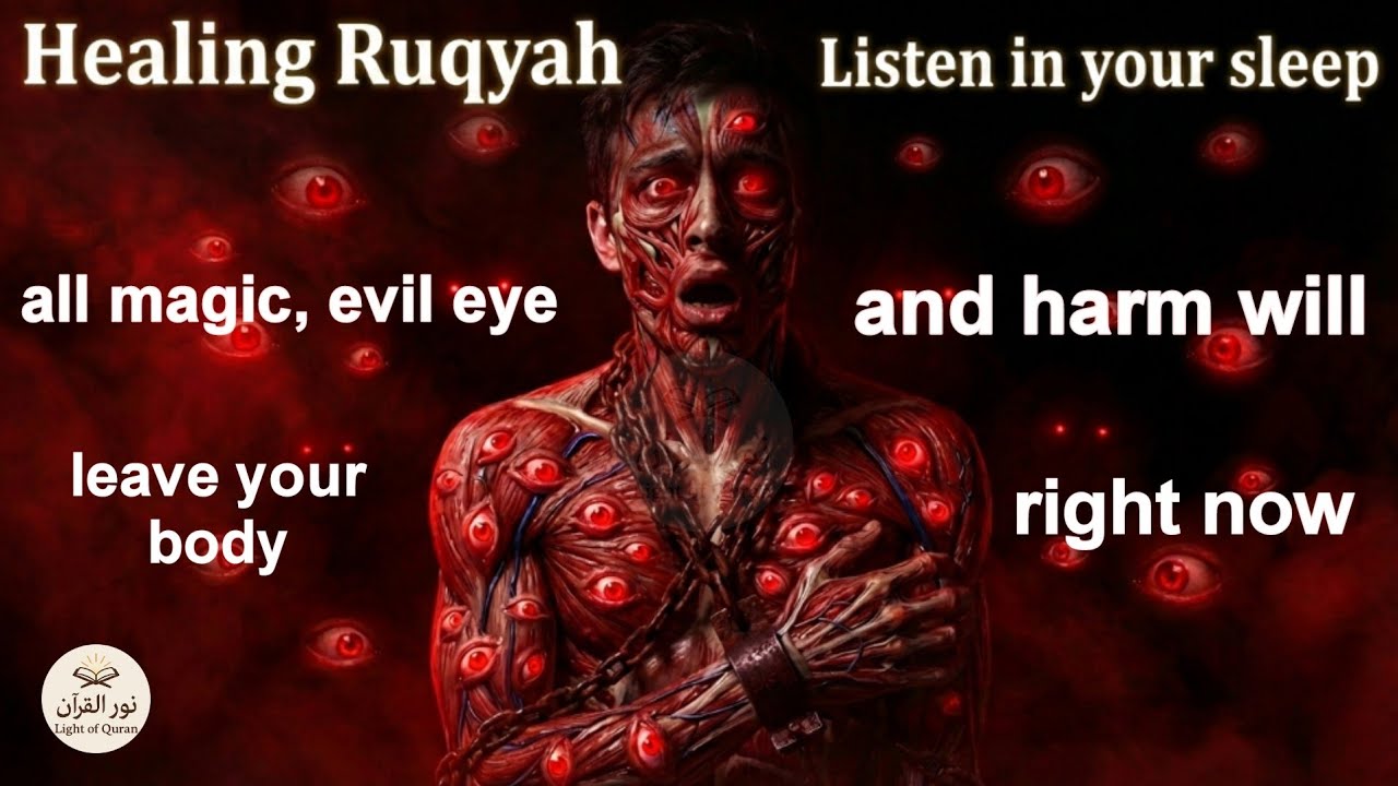 Healing Ruqyah – Listen in your sleep; all magic, evil eye, and harm will leave your body right now.