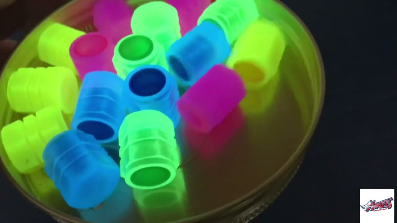 DIY PASSO A PASSO Tampa fluorescente fosforescente modo correto de uso tampa valvula bico pneu