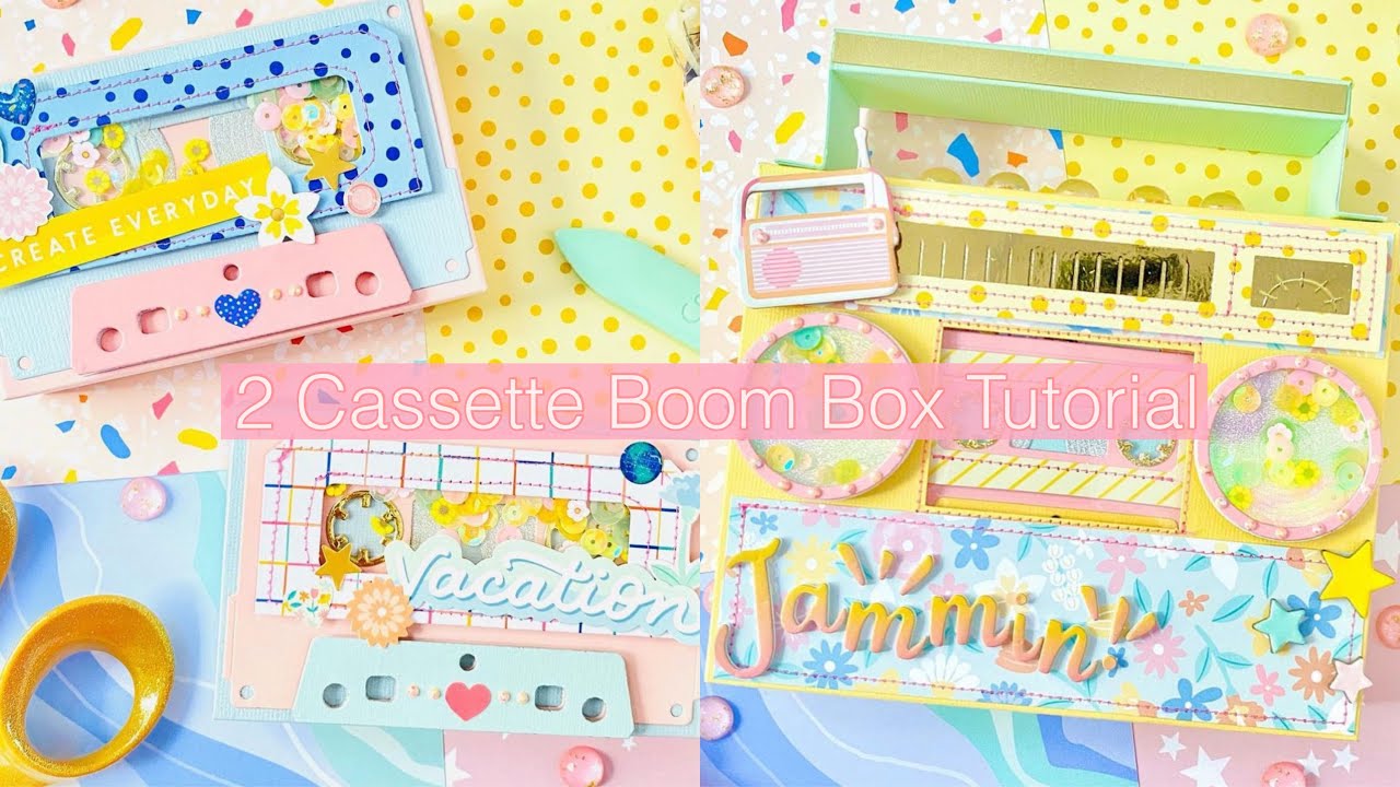 Craft With Me | 2 Cassette Boom Box Tutorial | Inspired by Kristiannescraftyadventures 💞
