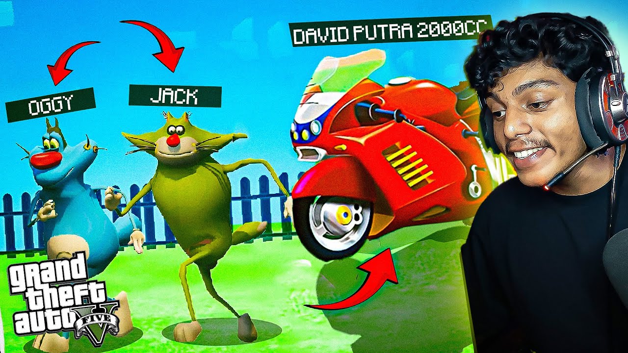 GTA 5 : Franklin met Oggy & Got David Putra 2000cc !