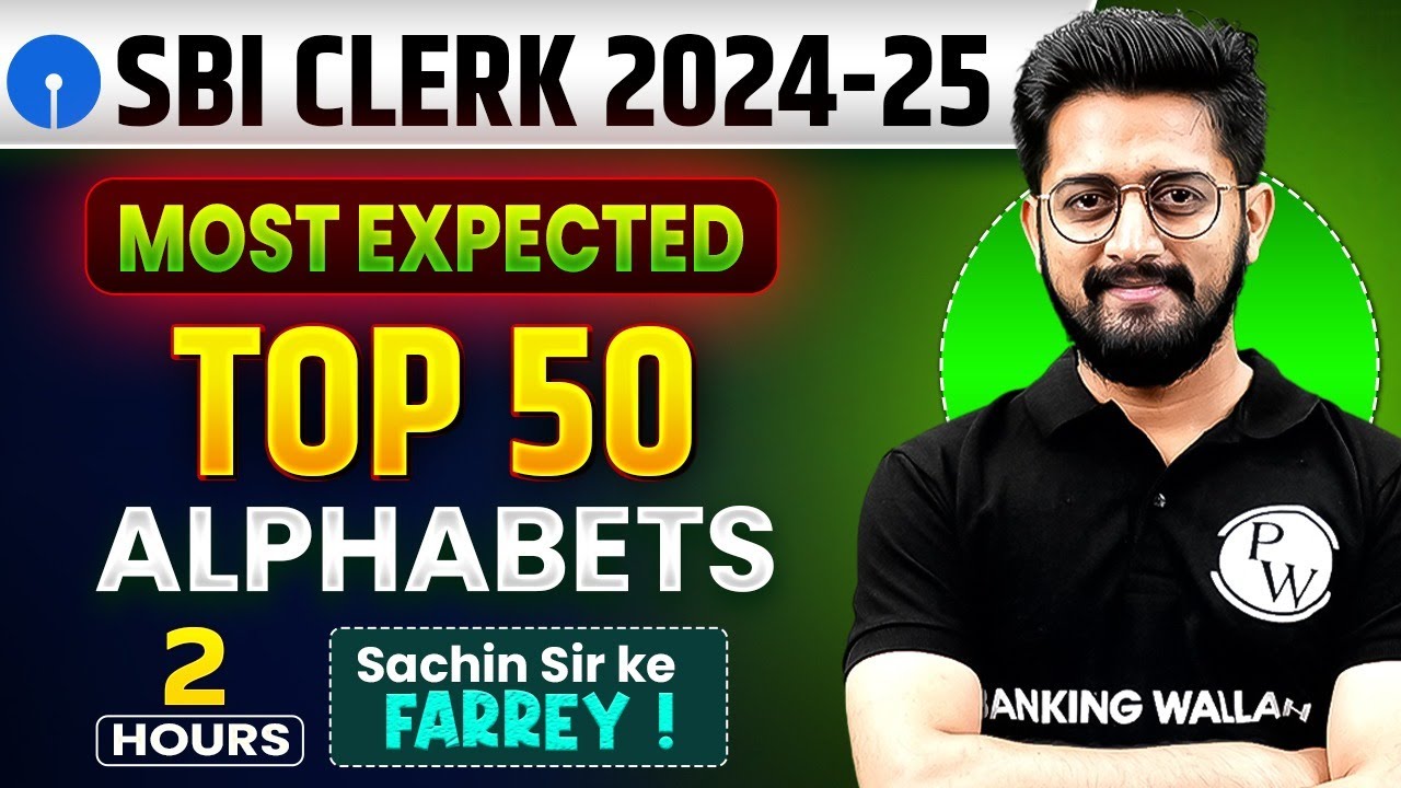 SBI Clerk 2025 | Alphabet Reasoning for SBI Clerk | SBI Clerk Reasoning by Sachin Sir