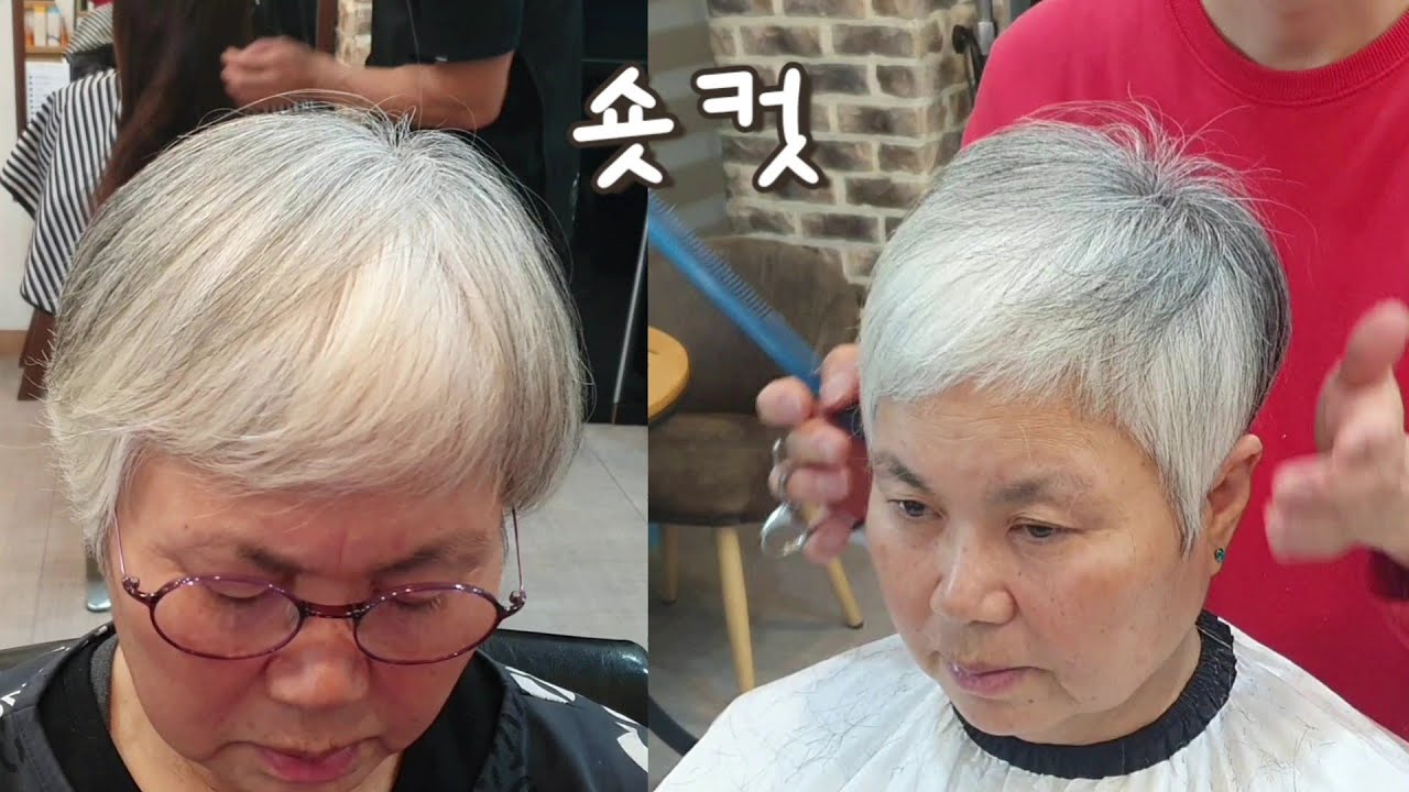 {숏컷&댄디컷} 백발 손님도 멋스러운 커트로 변신할 수 있습니다