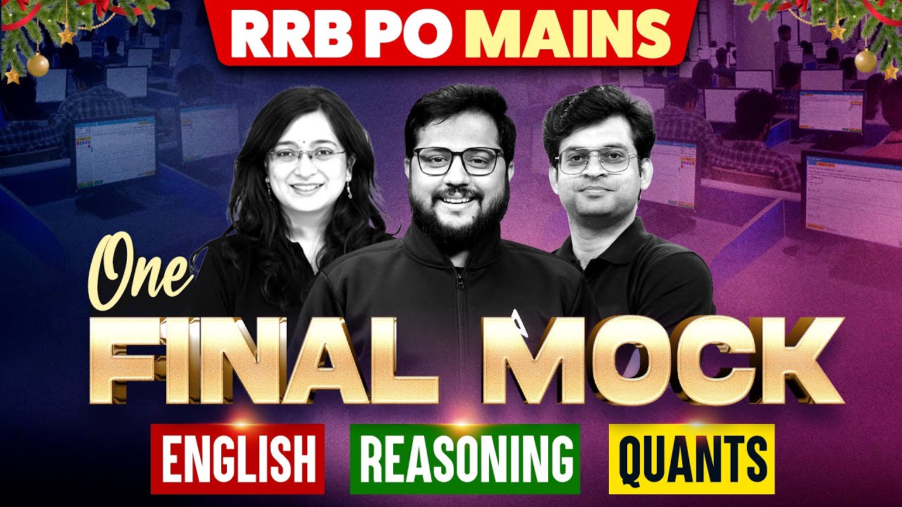 IBPS RRB PO Mains Mock Test 2025 | English, Quants & Reasoning Live Mock Test | Revision Mock