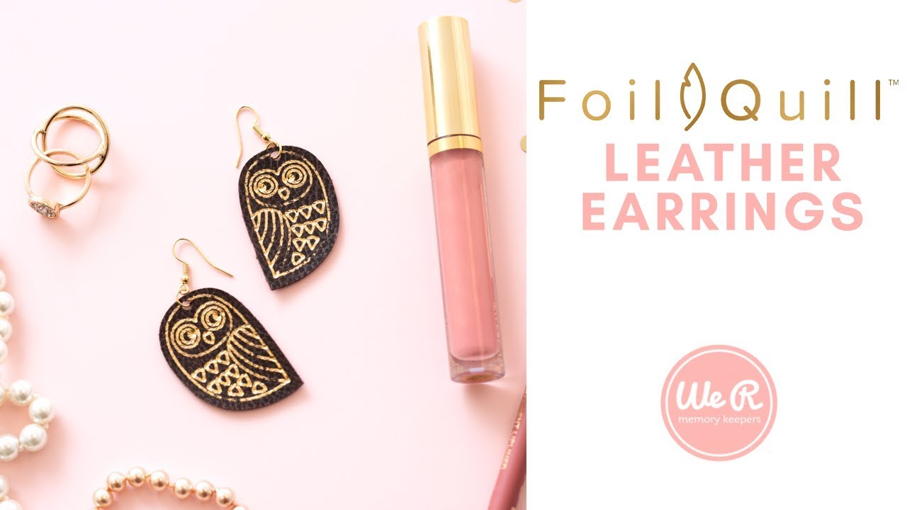 Foil Quill Leather Earrings by We R Memory Keepers