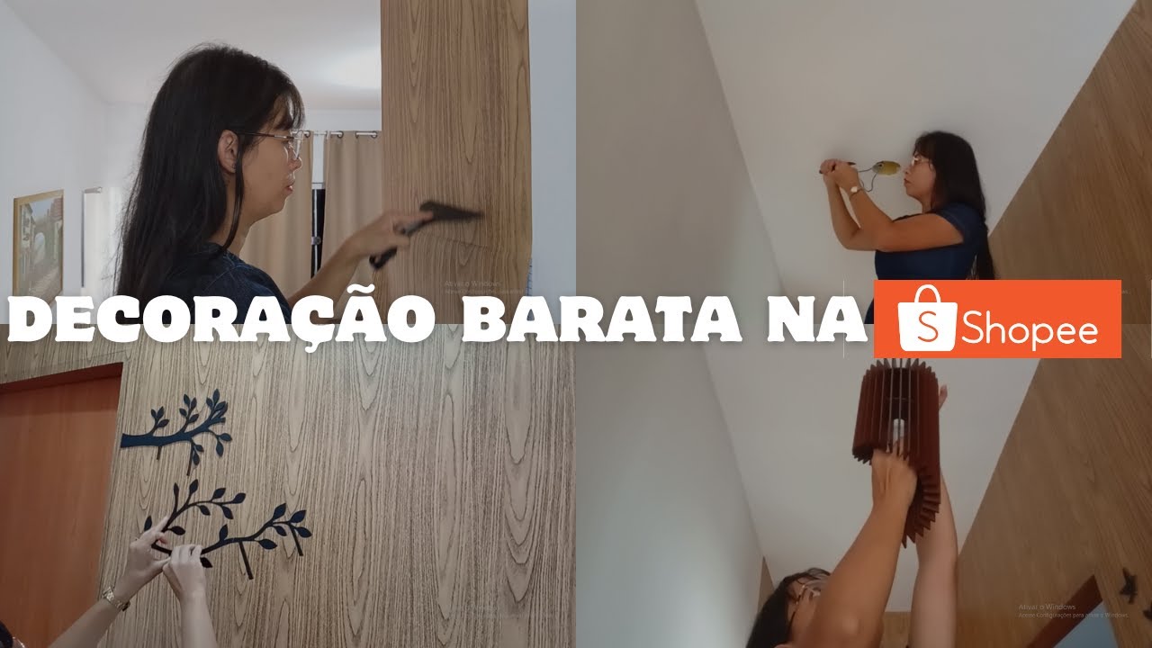 Decora&ccedil;&atilde;o barata na Shopee / Transformei meu Hall gastando pouco [Antes e Depois]