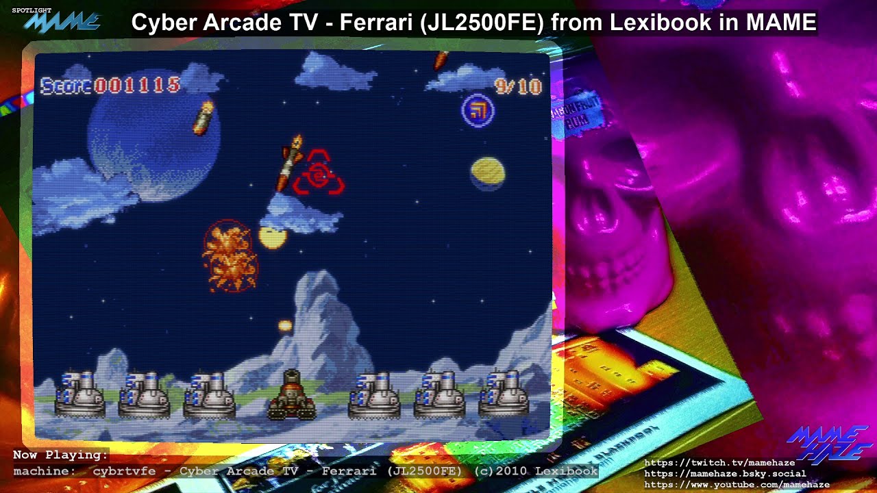 Cyber Arcade TV - Ferrari (JL2500FE) from Lexibook in MAME