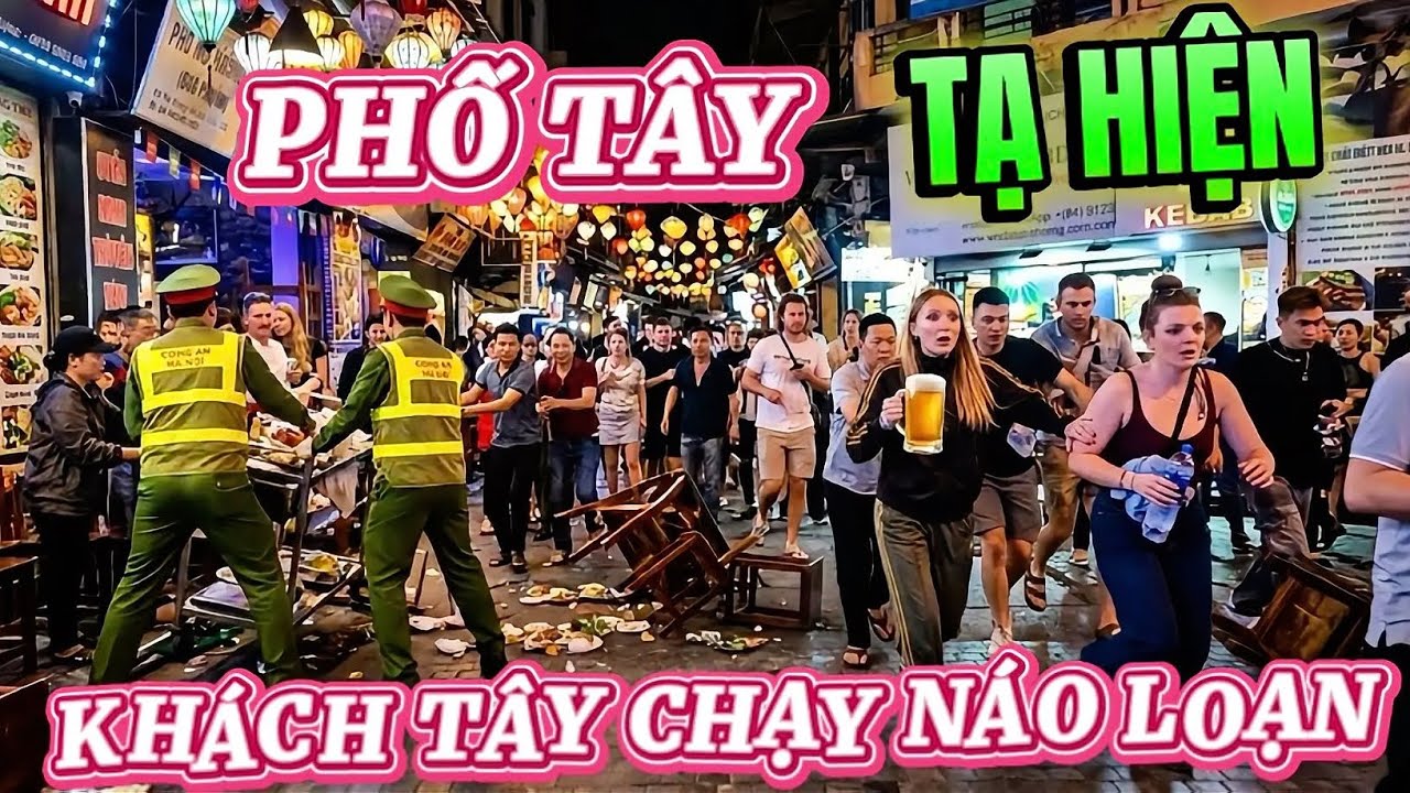 Khách Tây Chạy Náo Loạn Khắp Phố Tạ Hiện - Lần Đầu Chứng Kiến Cảnh Bê Ra Bê Vào / Ta Hien Street 