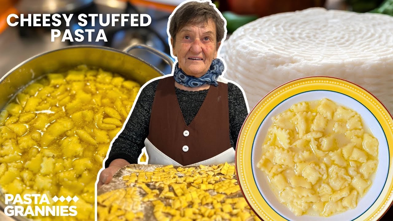 Cheesy Stuffed Pasta in broth called Sfoglia Lorda | Pasta Grannies