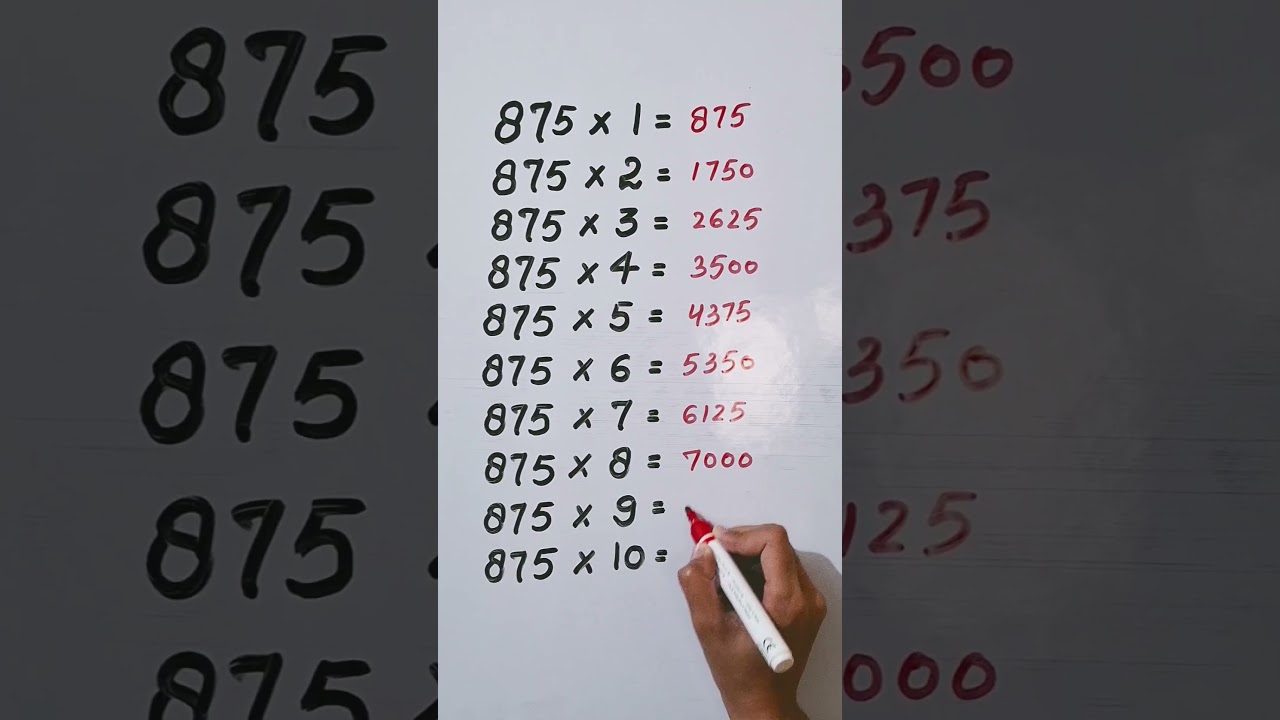 Find mistake in last digit of Table 875...🤔#maths #reasoning