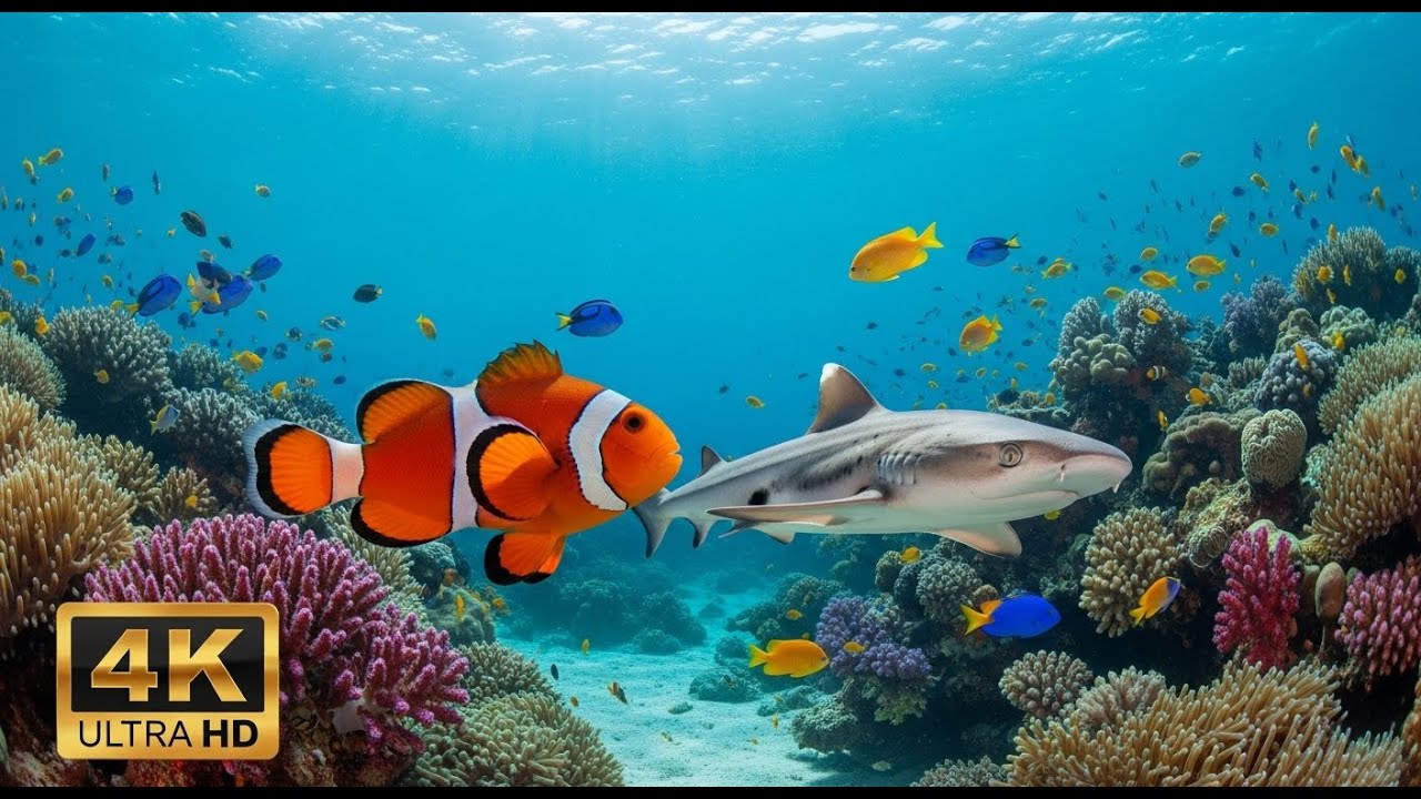 🐟 4K Aquarium Screensaver – Colorful Tropical Fish & Peaceful Ocean Ambience