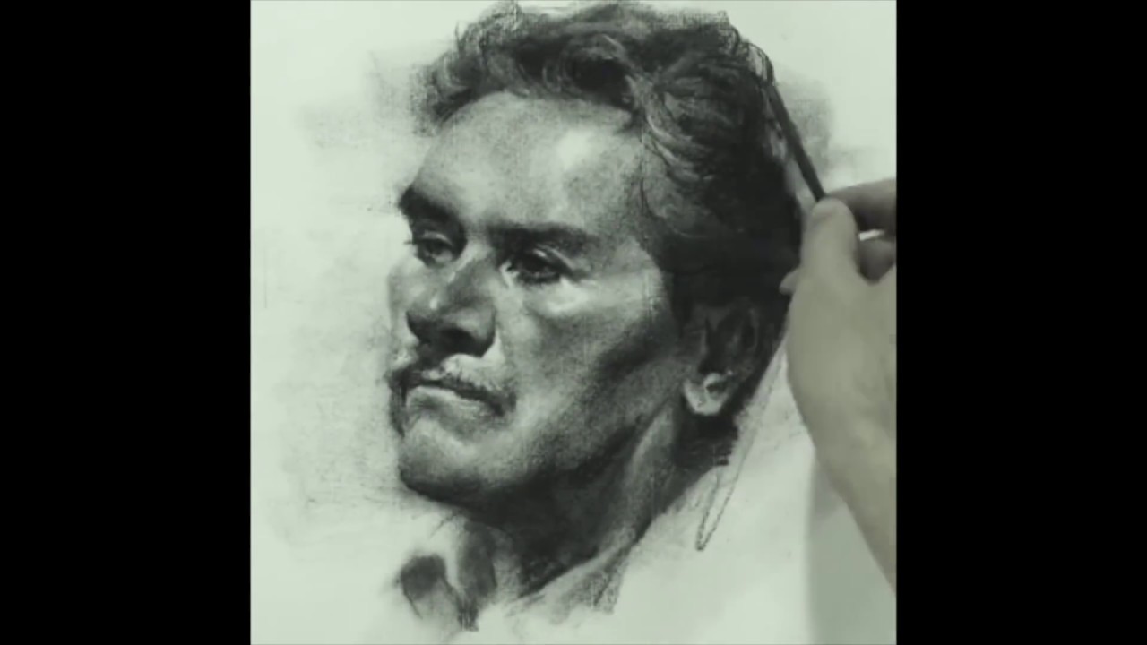 Zimou Tan | Art | Charcoal portrait step by step drawing.