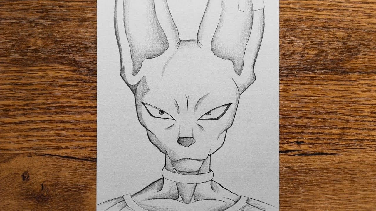 Easy Anime Drawing | How To Draw beerus from  [ Dragon Ball super ]  | Easy Anime Character drawing 
