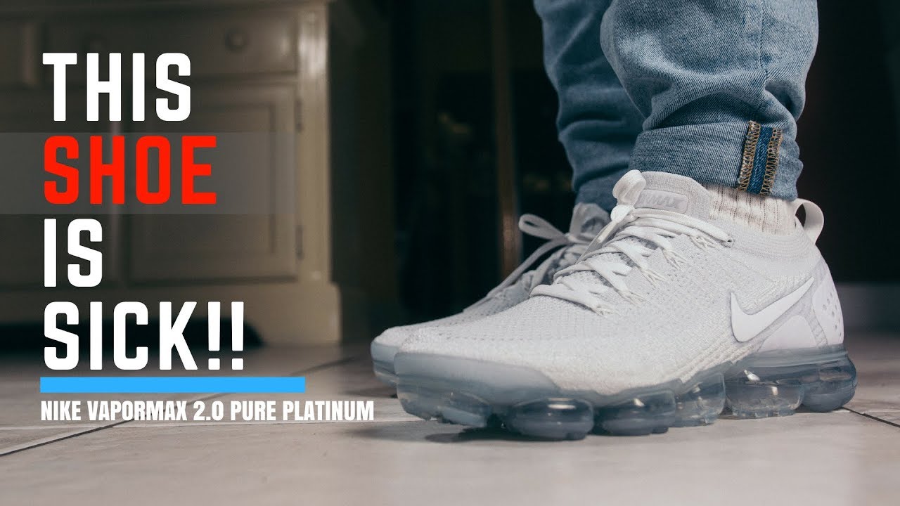 Nike Vapormax Flyknit 2.0 Pure Platinum / Triple White Vapormax