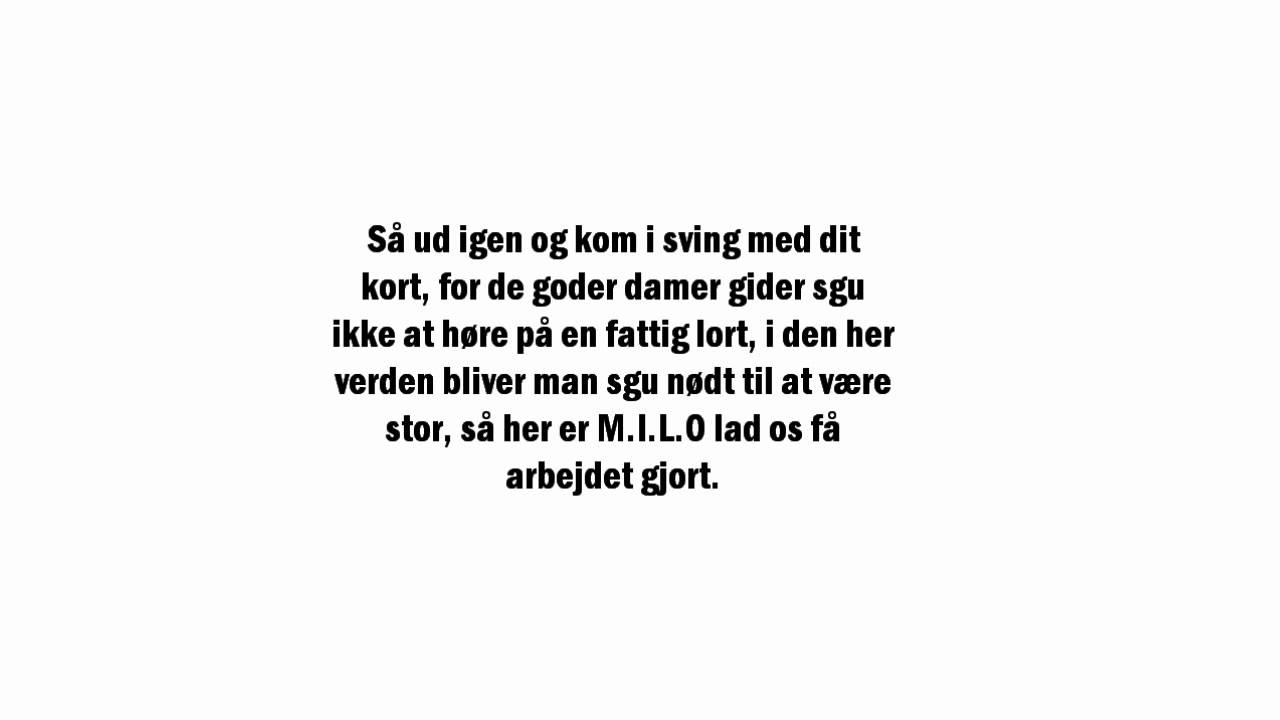 M.I.L.O feat Taiga - Gå på vandet * Med Tekst *