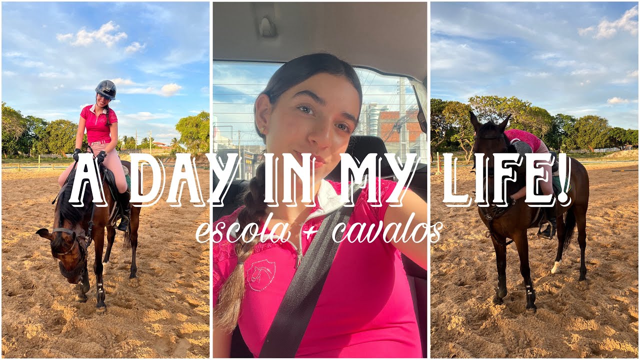 Vlog - Um dia comigo! Escola + cavalos 📚🐎