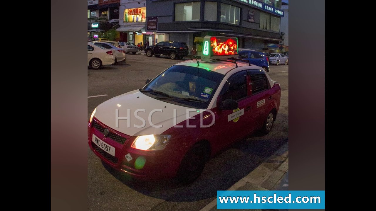 Malaysia P5 Full Color Taxi Top LED Display