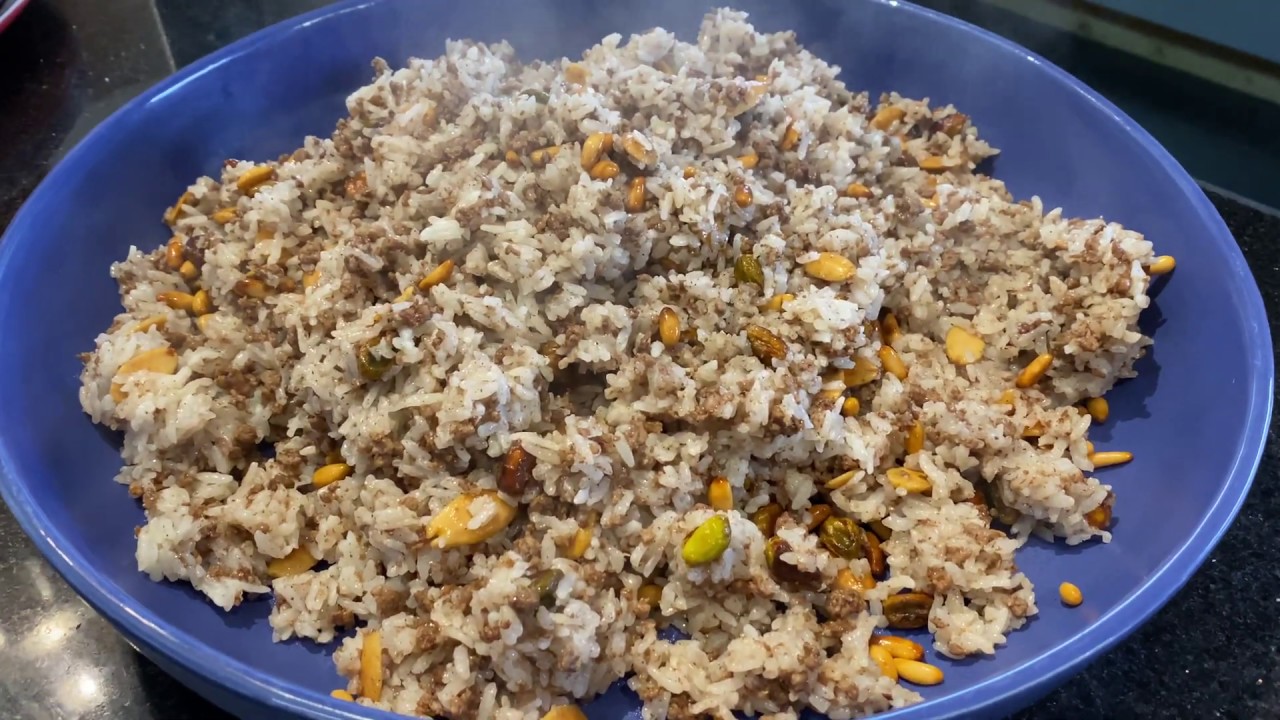 Cooking RICE & MEAT with NUTS (أرز باللحم): Simple and Quick, Traditional & Delicious