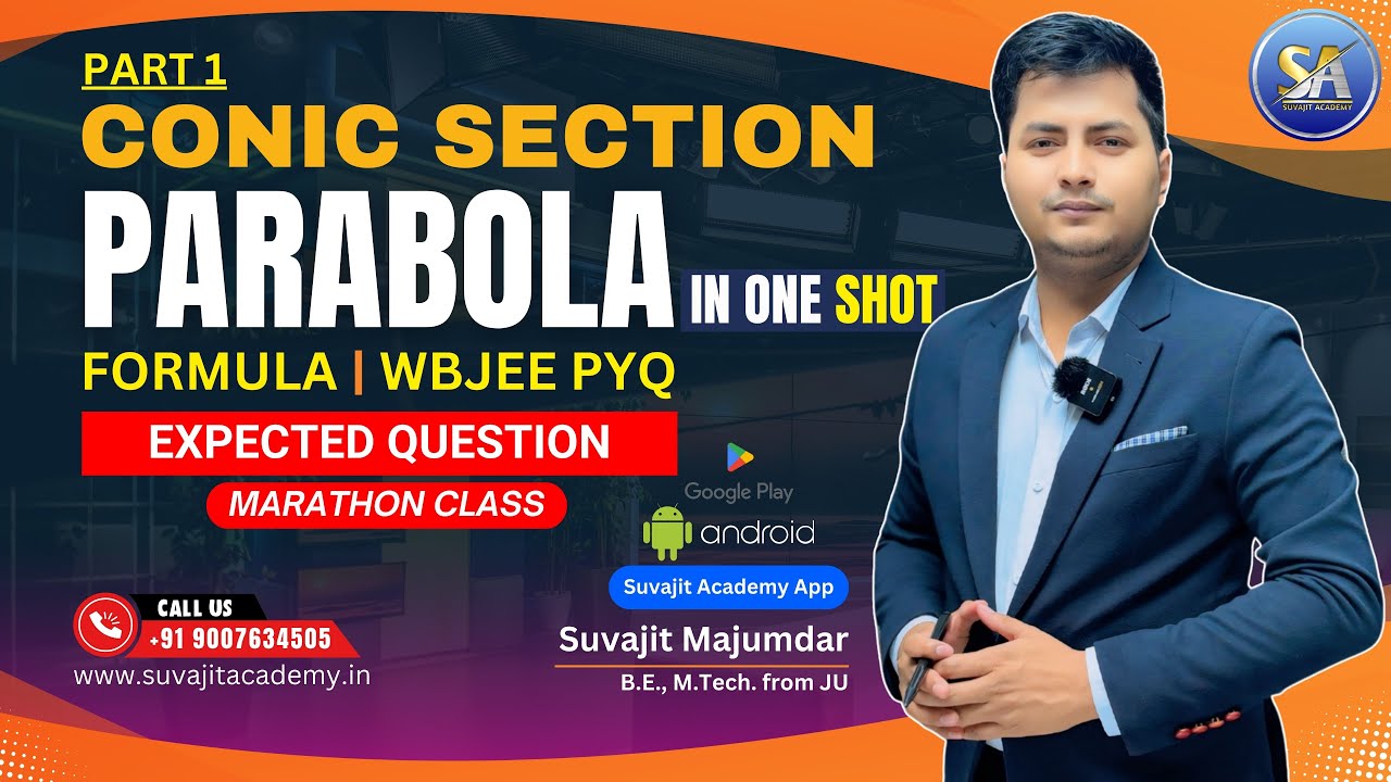 Math Conic Section Parabola in One Shot | Expected Question Formula WBJEE PYQ Solution | Part 1