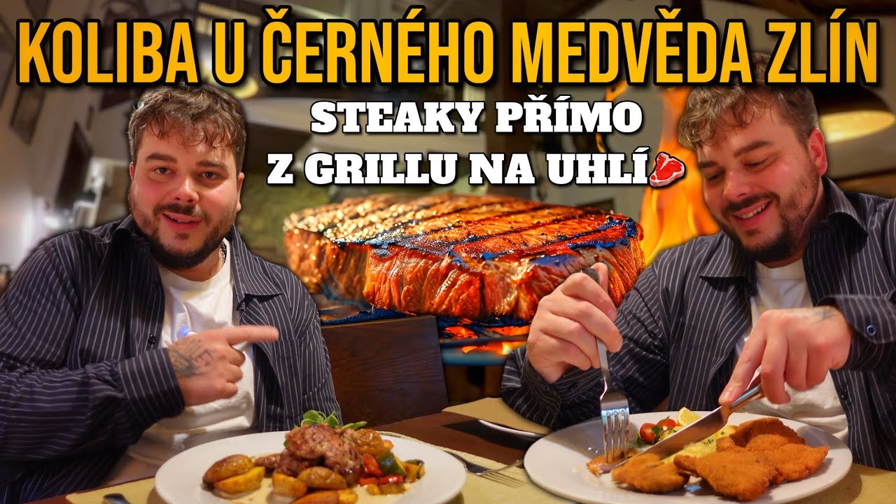 STEAKY PŘÍMO Z GRILLU NA UHLÍ A ŠŤAVNATÝ TELECÍ ŘÍZEK🤤🥩ÚŽASNÁ KOLIBA U ČERNÉHO MEDVĚDA VÁS POHLADÍ💚🌲