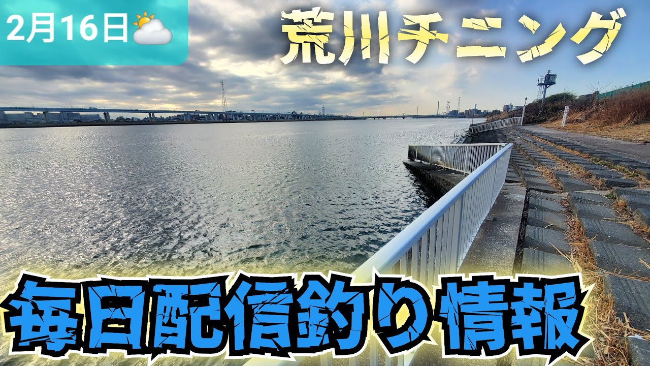2026年2月16日毎日配信釣り情報！荒川チニング&シーバス調査！ 昨夜はライブ配信ありがとうございました！