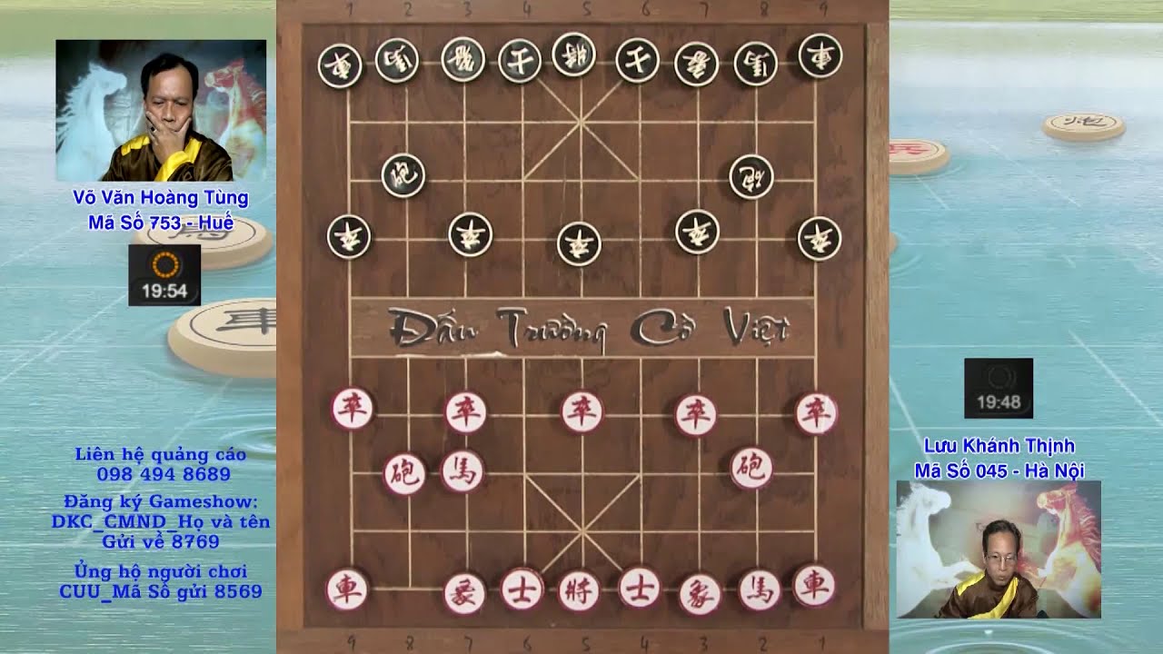Cờ tướng đỉnh cao vòng 6 đấu trường cờ việt giữa kỳ thủ VÕ VĂN HOÀNG TÙNG VS LƯU KHÁNH THỊNH
