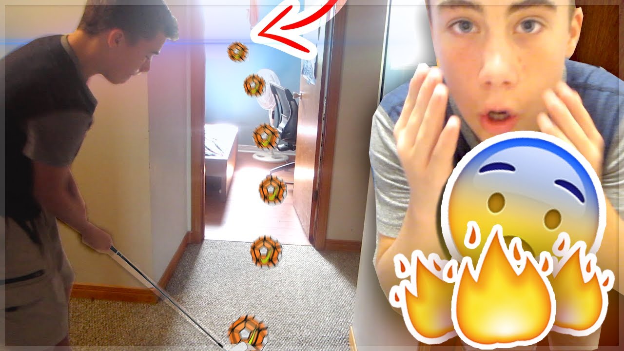 IMPOSSIBLE GOLF FOOTBALL TRICK SHOT CHALLENGE!