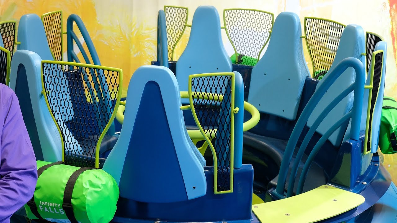 Infinity Falls ride vehicle unveiled from SeaWorld Orlando at IAAPA 2017