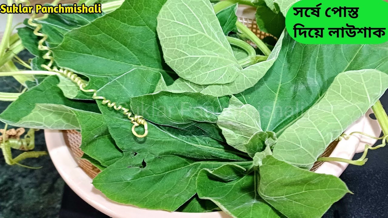 সর্ষে পোস্ত দিয়ে লাউশাক দূর্দান্ত স্বাদের নিরামিষ রেসিপি।  Bottle gourd leaves recipe। Veg recipe 