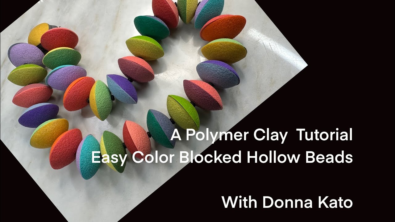 A Polymer Clay Tutorial: Color Blocked Half Dome Beaded Necklace