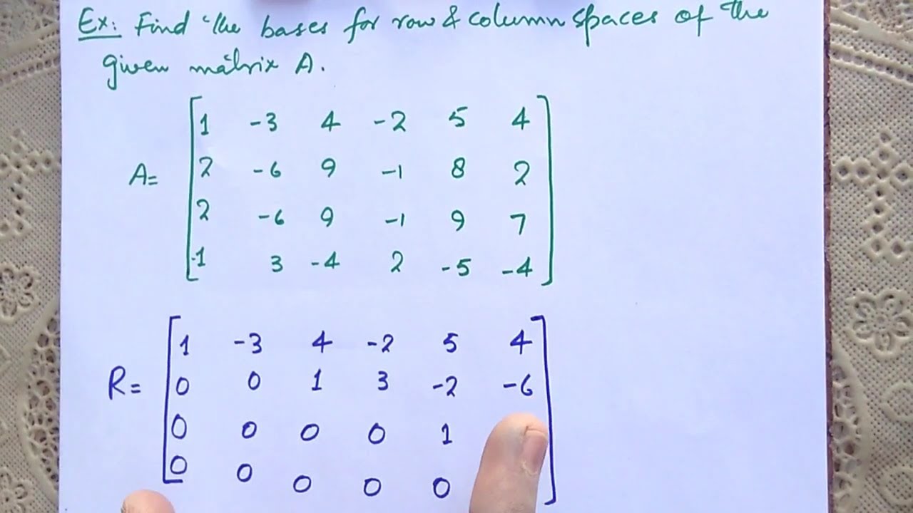 |Bases for Row Spaces And Column Spaces| in Urdu/Hindi |Formula Foundation Usindh|