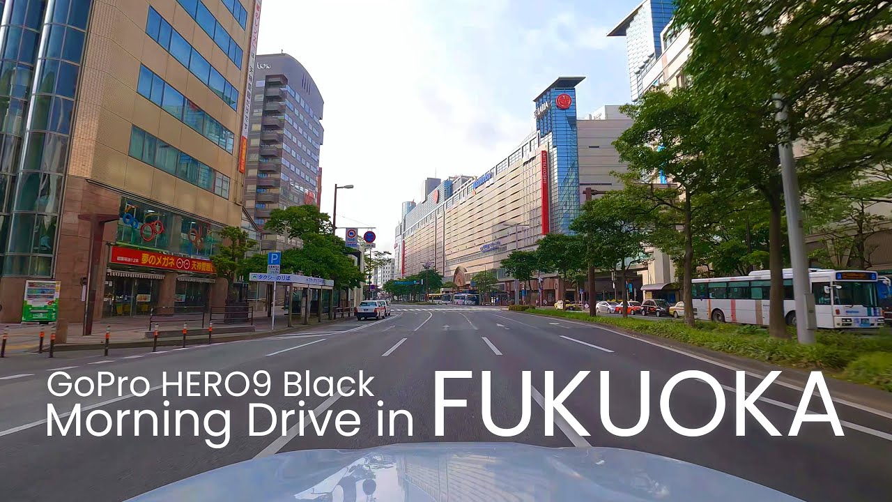 【4K】福岡ドライブ 天神 高宮 薬院 Drive in FUKUOKA / GoPro HERO9 Black【#40】
