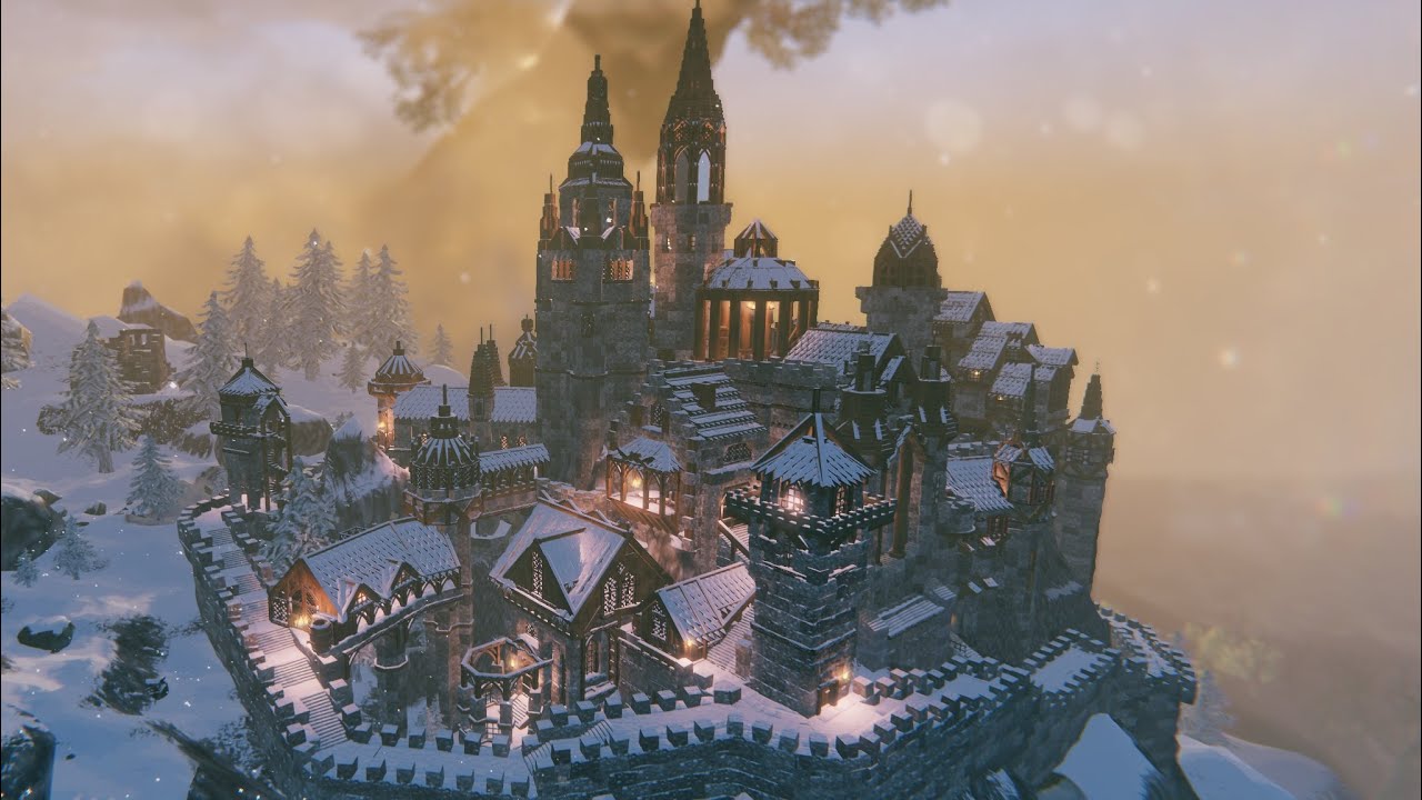 Valheim: Castle on Top of a Mountain