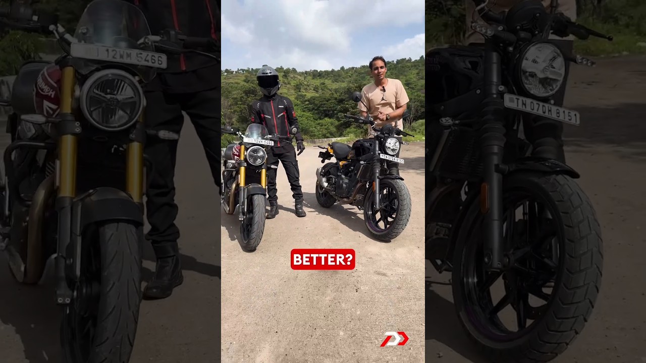 Exhaust note battle: Royal Enfield Guerrilla 450 vs Triumph Speed 400 🔊⚡️#PowerDrift
