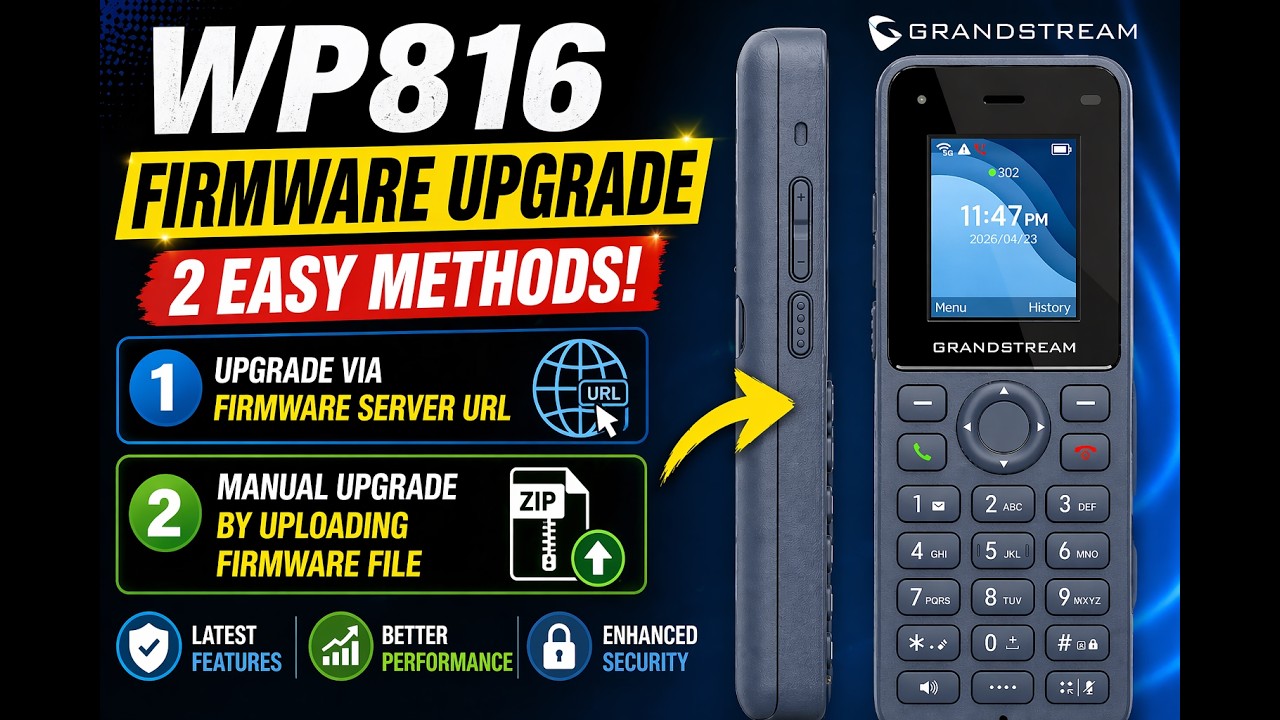 Как обновить прошивку на Grandstream WP816 | URL и ручной способ #grandstream #wp816 #wp826