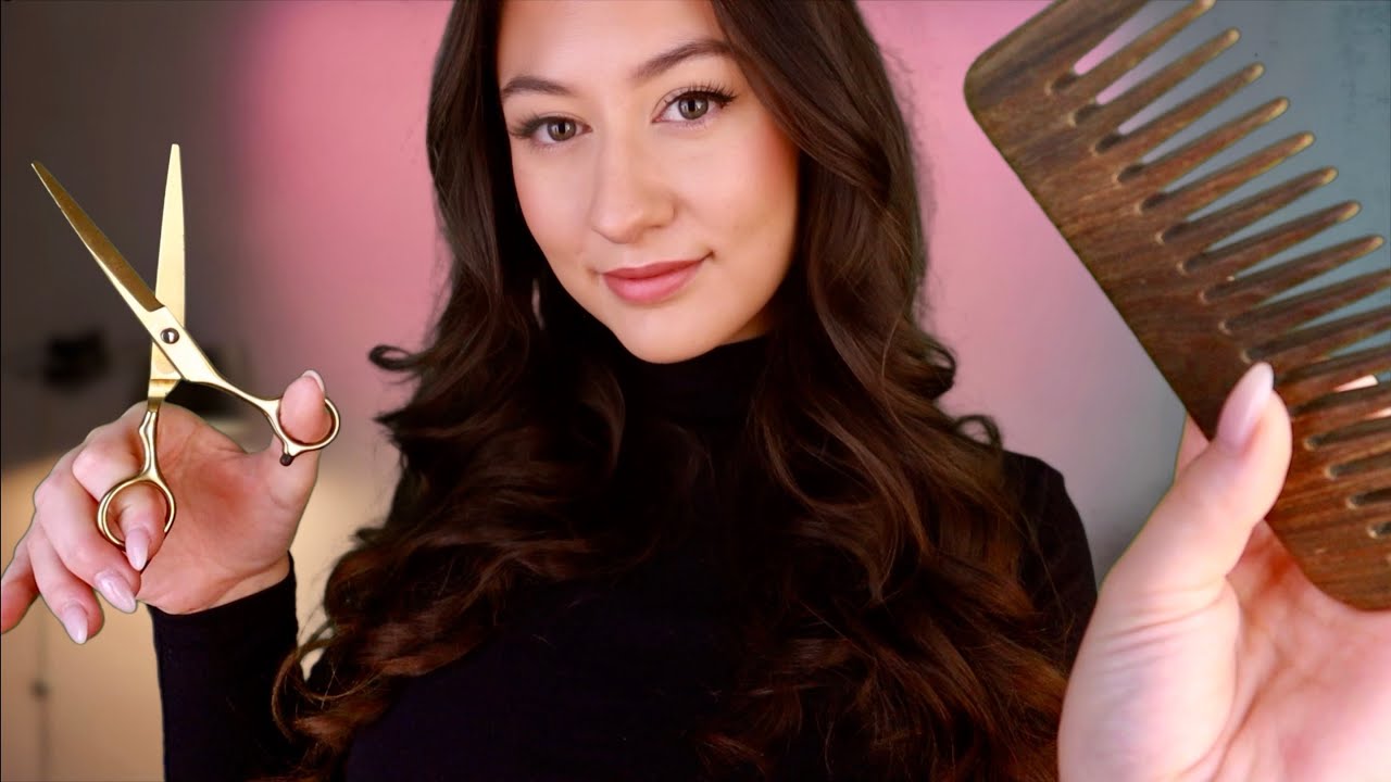ASMR Haircut, Hair Wash & Scalp Massage ✂️  Relaxing Personal Attention & Layered Sounds