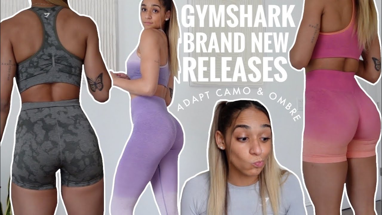 BRAND NEW GYMSHARK | CAMO SEAMLESS, OMBRE SEAMLESS | ADAPT COLLECTION TRY ON HAUL & DETAILS TO KNOW