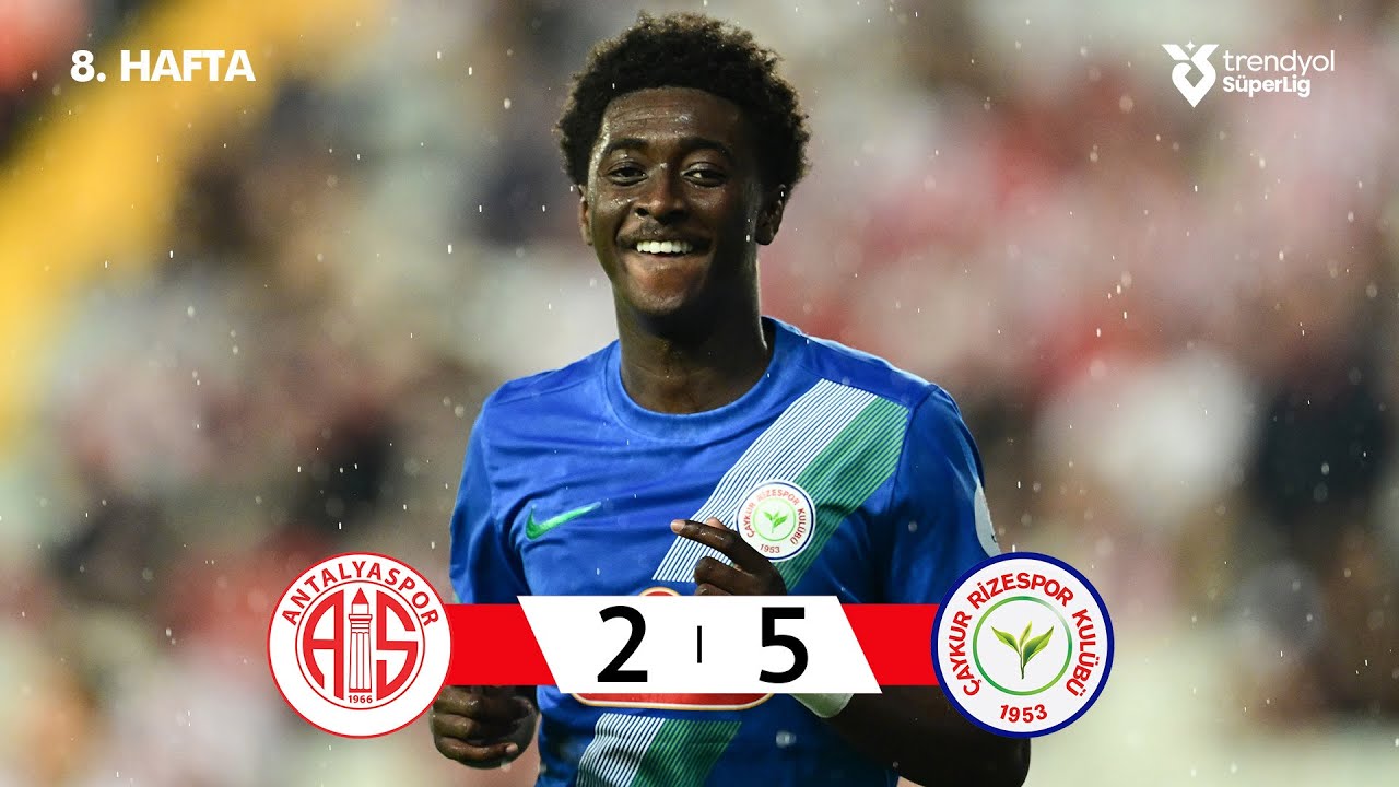 Antalyaspor (2-5) &Ccedil;aykur Rizespor - Highlights/&Ouml;zet | Trendyol S&uuml;per Lig - 2025/26