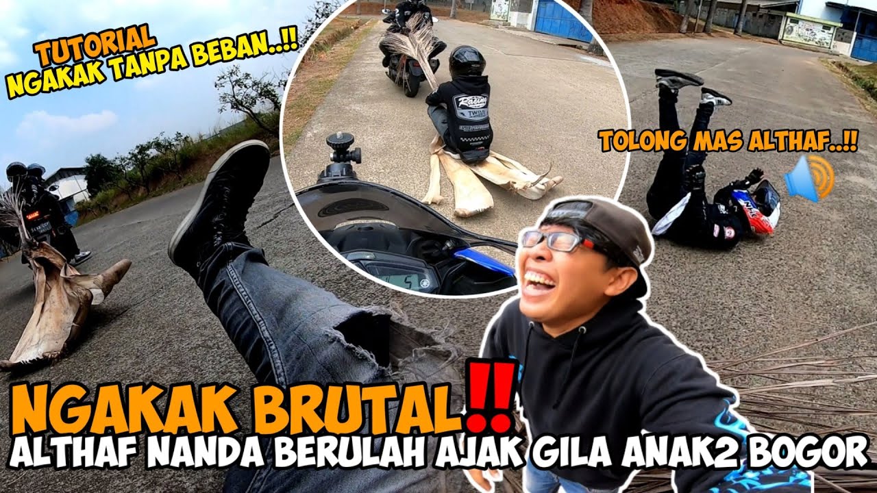 Althaf Nanda berulah❗Ajakin motovlog Bogor gila bareng pake mainan alami jaman kecil bikin ngakak