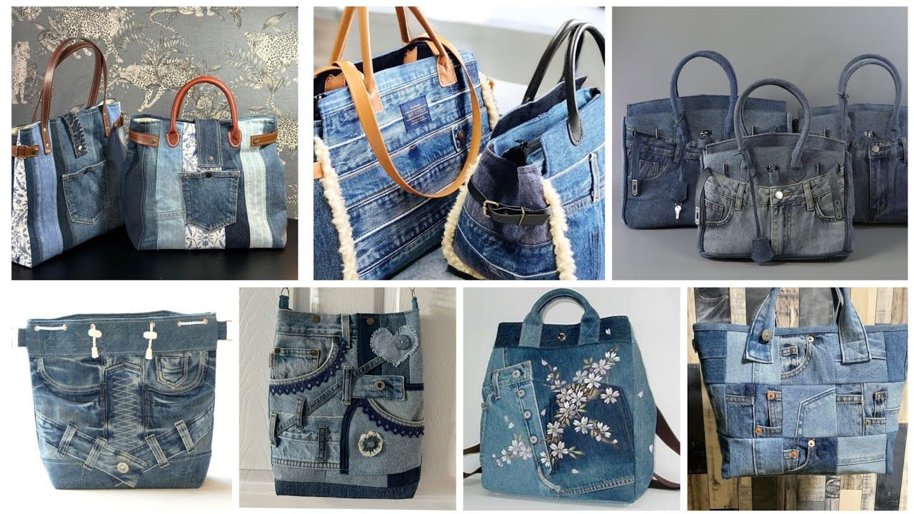 Latest denim jeans bags purse ideas 