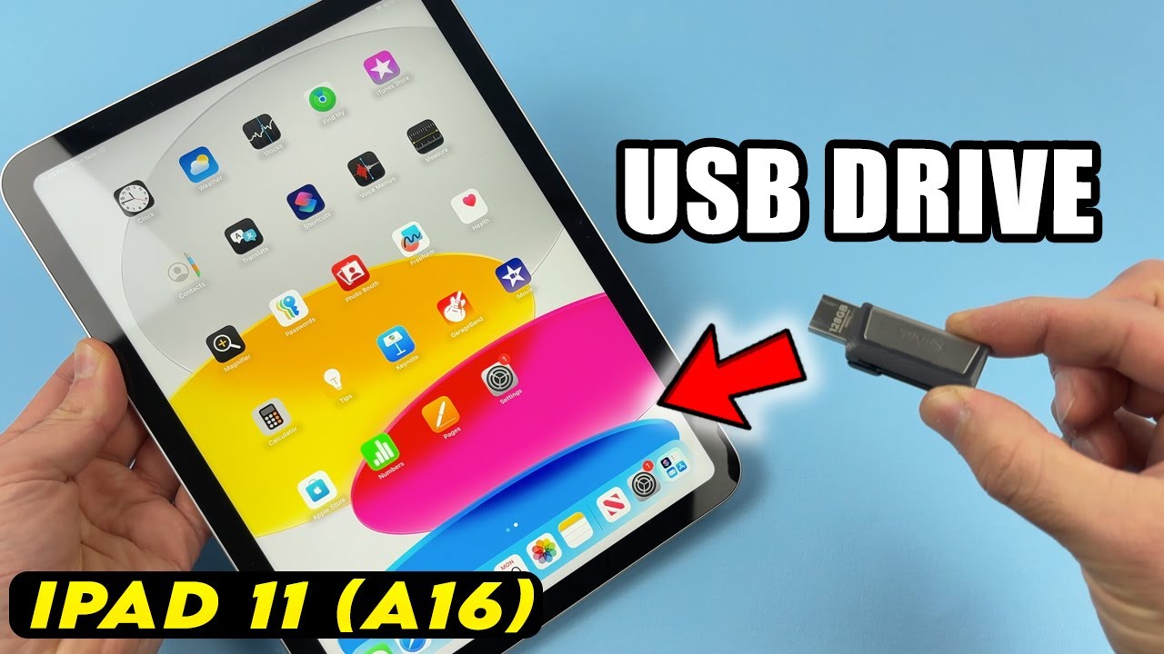 iPad 11 (A16): как использовать USB-накопитель для передачи файлов