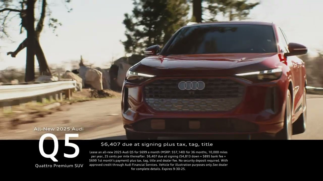 All-new 2025 Audi Q5 quattro Premium SUV September Lease Offer
